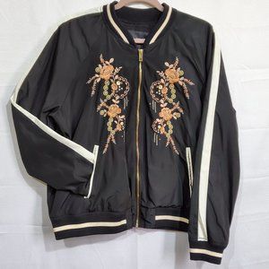 Forever 21+ Floral Varsity Jacket Size 2X